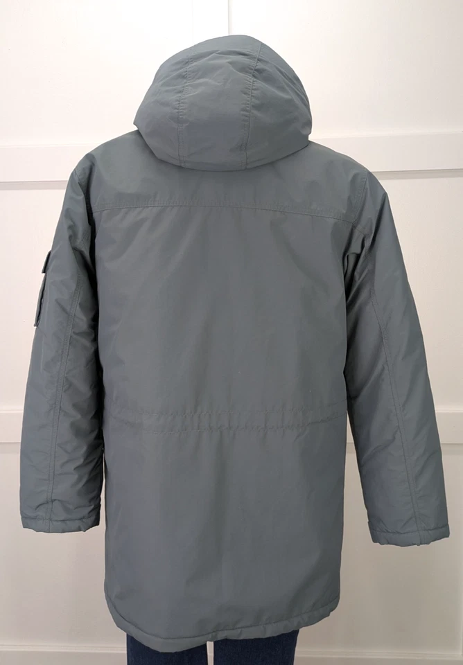 Abrigo Chaqueta Parka Lands End Para Hombre M (38-40) Gris Forrado de Vellón Exterior Invierno Foto 2 de 4