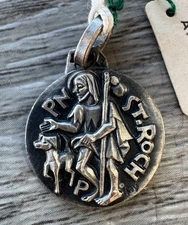 Médaille ancienne Argent - Stock Neuf  « Saint Roch » - Fernand PY