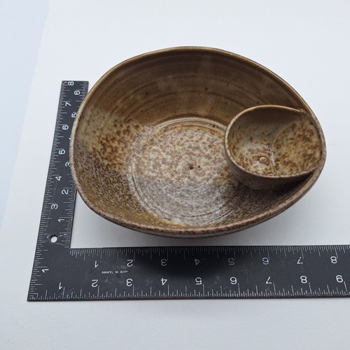 2 Chip and Dip Bowls Pottery words on side "Alcachofa" Artichoke - Picture 13 of 13