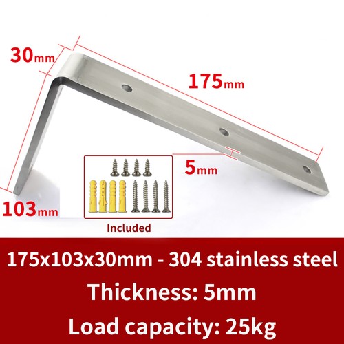 Rustic Shelf Brackets Scaffold Board Heavy Duty Stainless Steel No LipShelf - Picture 10 of 19
