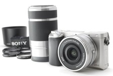 [SC: 8870] Sony Alpha A6000 (Kit with 16-50mm & 55-210mm Zoom) Silver Near Mint