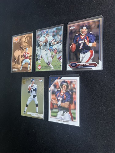 John Elway 5 Card NFL Football Trading Card Lot Broncos HOF Excalibur - Picture 9 of 9