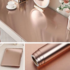 15.8x394 Rose Gold Pink Peel and Stick Wallpaper Kitchen Backsplash Waterproo...
