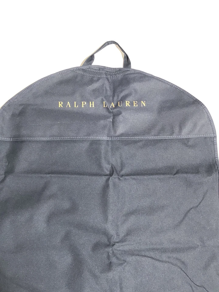 "Nuevo bolso de ropa Ralph Lauren cremallera lateral azul marino con letras doradas 24""x 53""" Foto 2 de 4