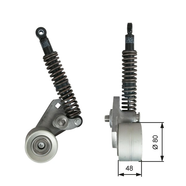 NEU - Gates T38698 Riemenspanner, Keilrippenriemen-image