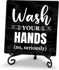 Wash Your Hands Bathroom Signs Decor, Bathroom Home Shelf Counter Decorations It