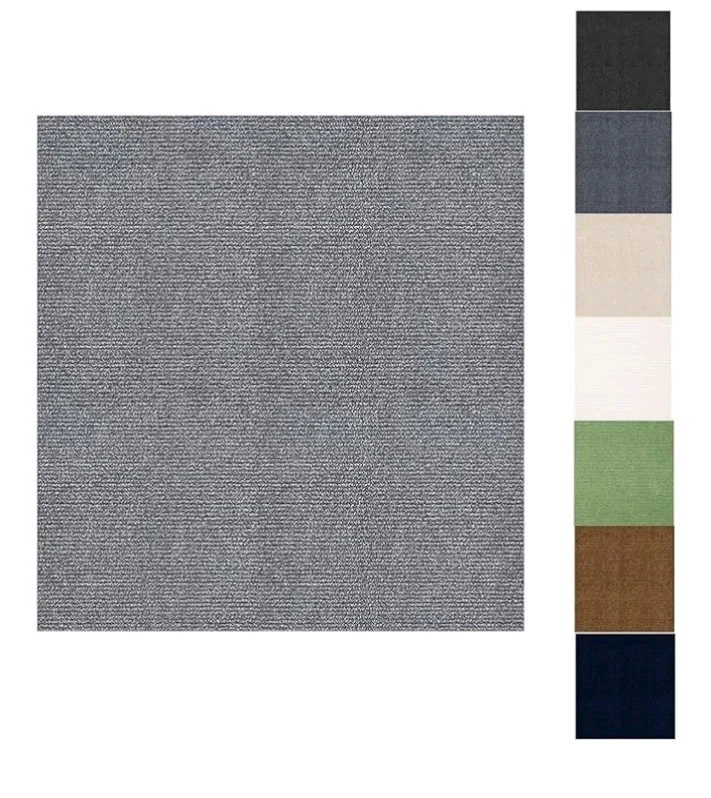 Self Adhesive Carpet Tile,11Pcs 30*30 Easy to Peel and Stick Carpet Light Grey