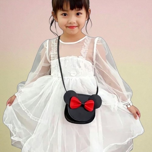 Little Girl's Cute Bowknot Crossbody Purse Cartoon Mouse Ears Shoulder Handbag - Bild 6 von 9