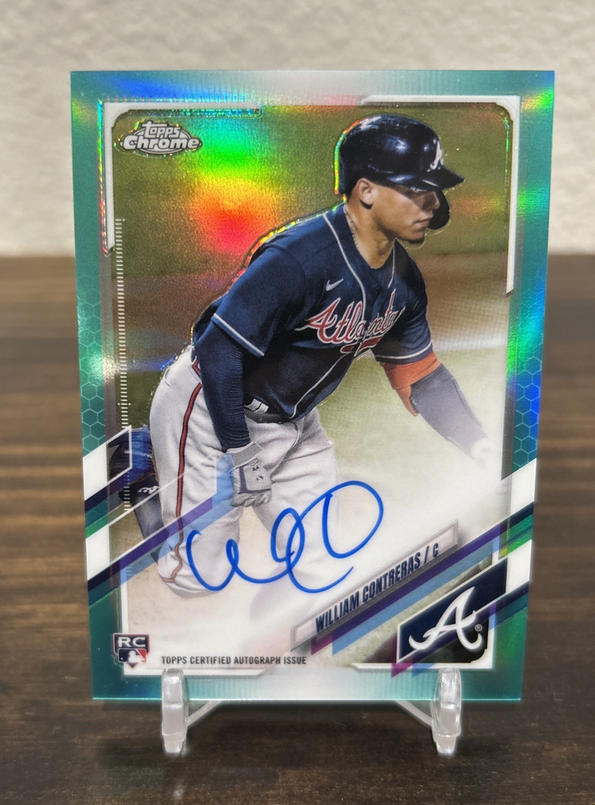 2021 Topps Chrome William Contreras Rookie Aqua Refractor Auto /199 #RA-WC🔥