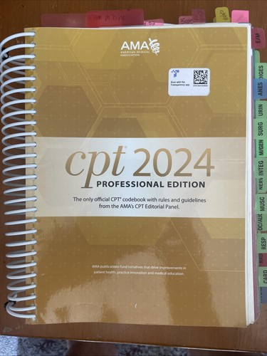 New ListingCpt 2024 Professional Edition (Cpt coding book by Ama) - Isbn 9781640162846
