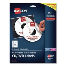 Avery 5931 Laser CD Labels - Matte White (50/PK) New