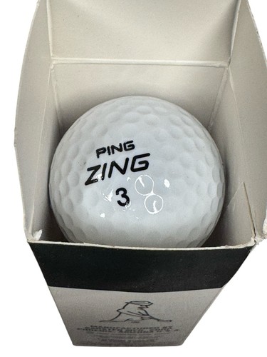 Pelotas de golf blancas Ping Zing 1992 Karsten #3 sin logotipo 3 quilates - Imagen 4 de 5