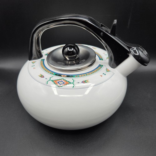 Studio Nova Adirondack pfeifender Teekessel & Deckel AZ009 Southwest Design Neu ohne Etikett - Bild 2 von 8