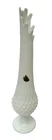 VINTAGE FENTON MILK GLASS HOBNAIL SWUNG ORNATE TALL VASE