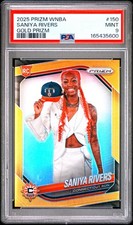 2025 Panini Prizm WNBA #150 Saniya Rivers Gold Prizms PSA 9 #/10 Connecticut Sun