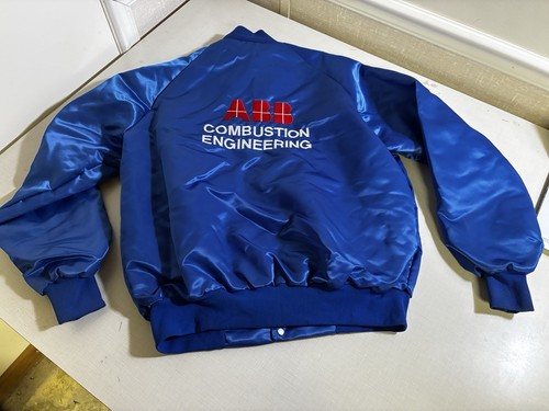 VTG 80s/90s West Ark Satin Bomber Jacket Sz L USA - Picture 8 of 9