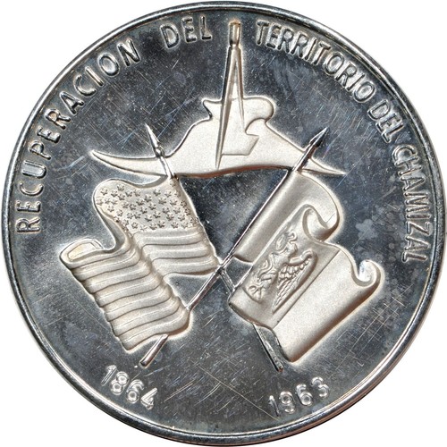 Mexico 1963 Grove-824a Recovery of Chamizal Silver Medal 40mm 26.4g K18797 - Picture 2 of 2