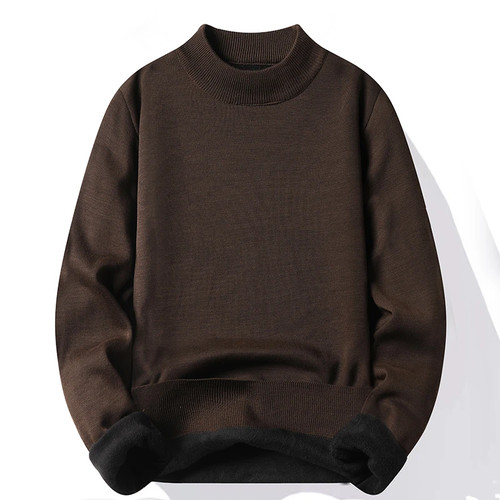 New Warm Half Turtleneck Knitwear Sweater Autumn/Winter Mock Neck Sweatshirts - Picture 24 of 35