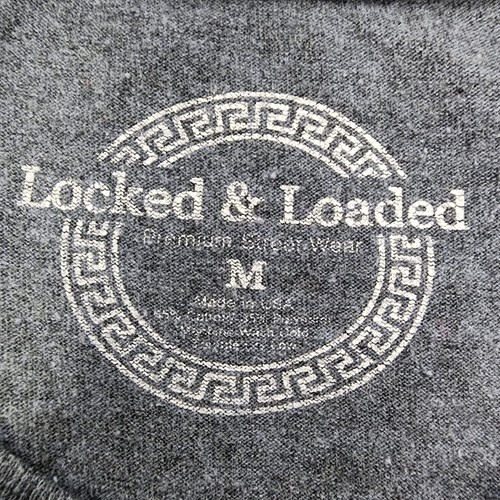 Camiseta Locked Loaded Para Hombre Talla M Azul Estrellas Rayas Gráfico Manga Corta Hustle - Imagen 6 de 6