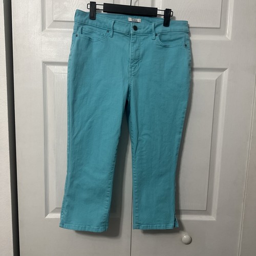 Croft and Barrow Damengröße 12 hellblau Denim Caprihose