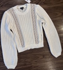 NWT EXPRESS Beige Delicate Fine Sweater For Women Size XS