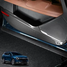 Carbon Fiber ABS Door Floor Anti Kick Trim Cover For Kia Sportage V 2023-2026
