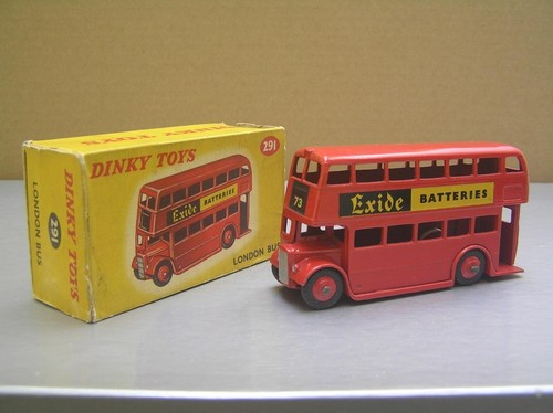 Dinky Toys 291 Double Decker London Bus 'Exide' made in England NMIB+ - Picture 4 of 12