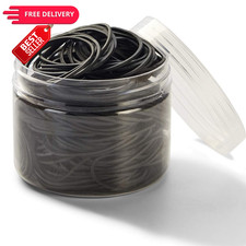 AMUU Rubber Bands 300pcs Black Small 300pcs,