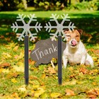  3 Pieces Wegeleuchten Außen Außenbeleuchtung Schneeflockenlichter