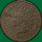 1873 Indian Head Cent Extremely Fine XF Coin, Heavy Corrosion #39911