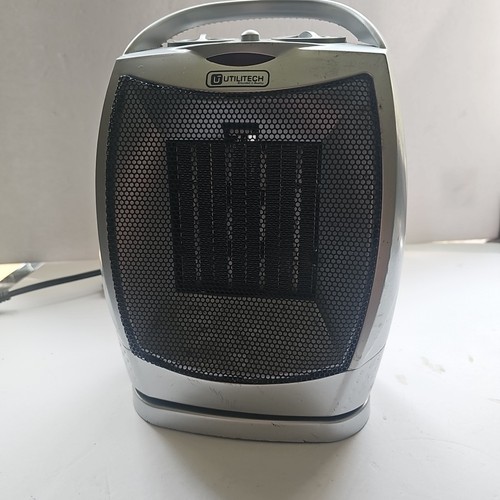 Portable Ceramic Space Heater 1500W 120V Utilitech H-7222 Gray Fast Heat - Picture 5 of 10