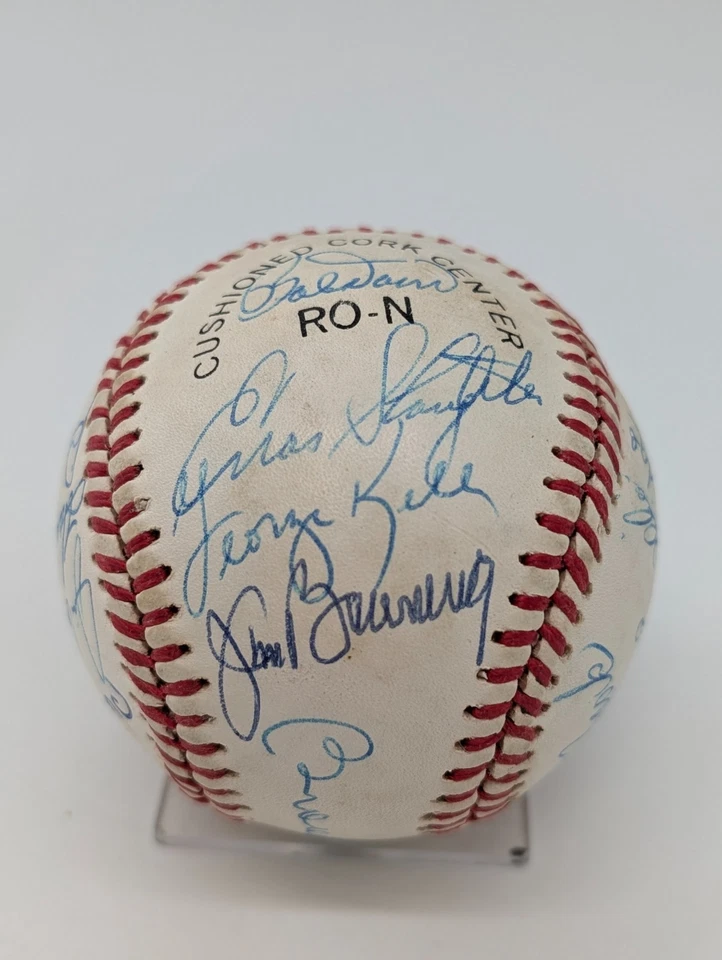 Signed (20) Hall Of Fame Baseball Berra Mathews Killebrew HOF AUTO JSA LOA - Image 2 of 4