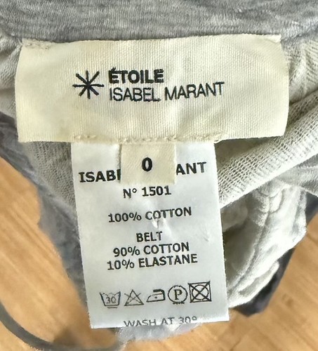 Women's Isabel Marant Etoile Gray Sleeveless Ruffle Cotton Jersey Cami Top Sz 0 - Picture 5 of 5