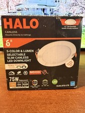 HALO 6 in. Selectable Canless Downlight w/2 Trims, LED for New Construction