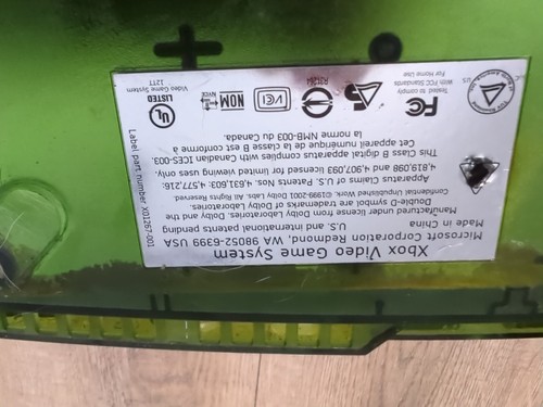 Original Microsoft Xbox Halo Edition Green Console Non-Working As-Is For Parts - Picture 12 of 13