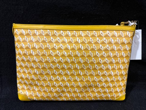 Neu mit Etikett Anya Hindmarch kleine Beuteltasche Pochette Kreuzkümmel Einzelhandel 450 $ - Bild 5 von 9