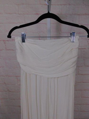 Happily Grey White Pleated Maxi Skirt S NWT Elegant Lightweight Flowy - Picture 6 of 10