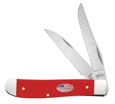 Case xx Knife American Workman Red Mini Trapper 73927 Carbon Steel Pocket Knives