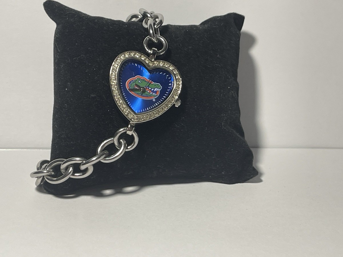 Florida Gators NCAA Heart Stainless Steel Bracelet Watch by 