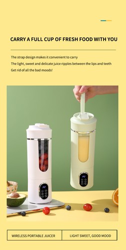 Electric Juicer Cup Blender 530ML Portable 12 Blades Fruit Mixers Smoothie Maker - Bild 13 von 23