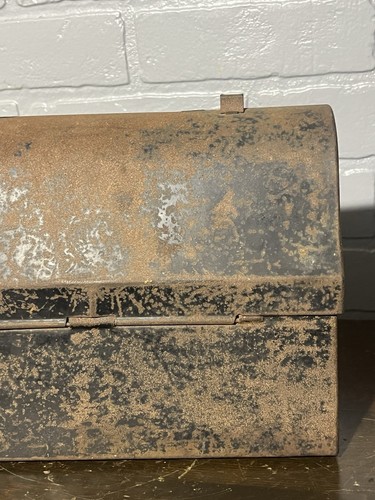 Vintage 1940's Dome Top Steel Lunch Box Buick WWII Sperry Gyroscope 1942 - Picture 8 of 16