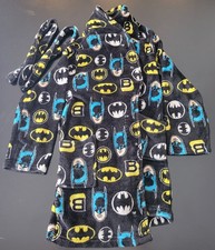 Boy's Batman DC Comics Soft Fleece Bath Robe, 10/12, Black