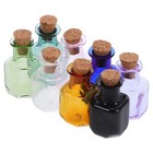 8 Pcs Mini Square Glass Bottles With Cork Tiny Jars Vials Containers For Crafts