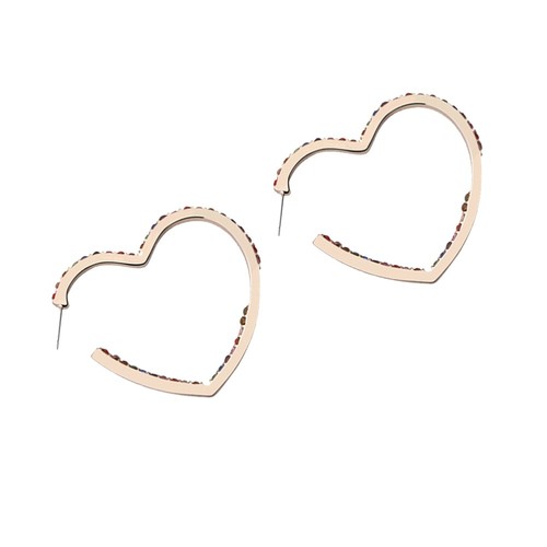 Minimalist Earrings Heart Earrings Women Drop Earrings - Zdjęcie 6 z 11