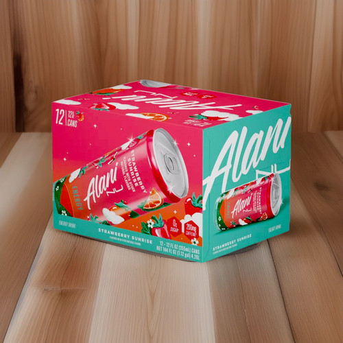 Bebidas energéticas Alani Nu STRAWBERRY SUNRISE | 200 mg de cafeína 12 oz (paquete de 12)! - Imagen 1 de 2