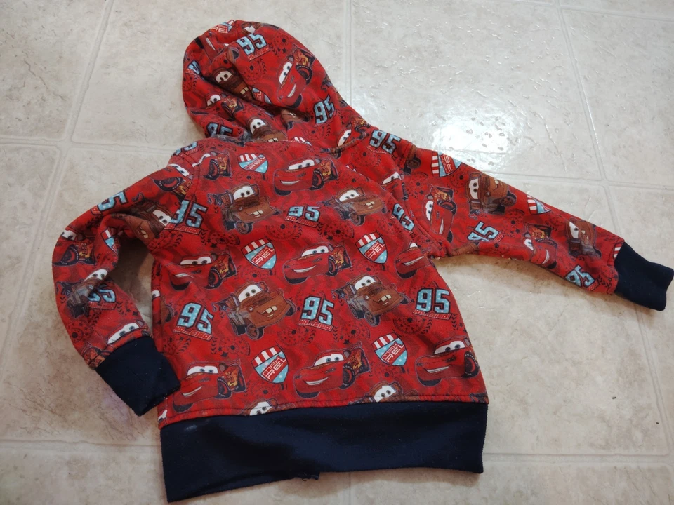 Vintage Cars Disney Pixar Hoodie McQueen And Mater Boys 2T Jacket - Image 4 of 4