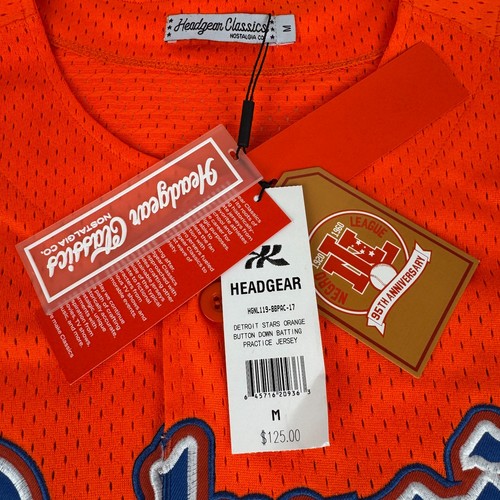 Nueva con etiquetas Camiseta Headgear Classics Detroit Stars Liga Negra Para Hombre Talla M Naranja #24 - Imagen 3 de 10
