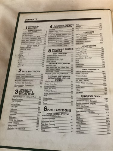 Chiltons Chassis Electronics Service Manual 1986 #7726 Component Locator - Picture 5 of 6