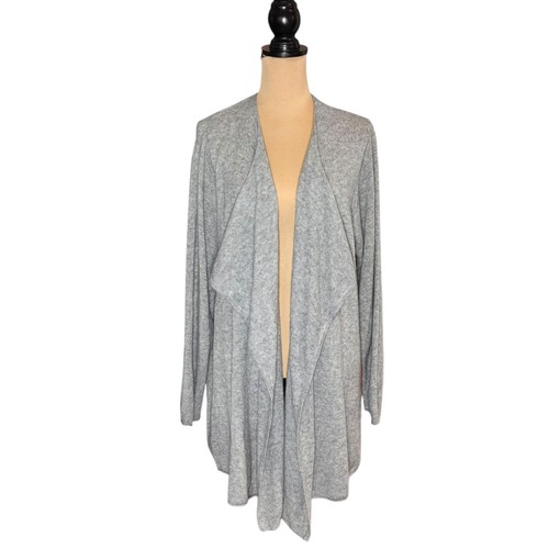 Magaschoni Strickjacke vorne offen Gr. XXL grau Longline Lagenlook klassisch bequem - Bild 12 von 12