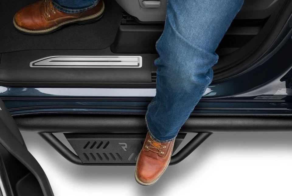 For Chevy Silverado 2500 HD 20-25 3" Podium Cab Length Black Round Side Steps - Imagem 4 de 4